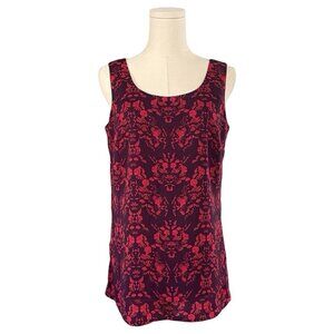 CAbi Damask Burgundy Top Women S Dark Feminine Whimsigoth Romantic Floral Blouse